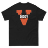 Back of black diddy t-shirt with UVA logo